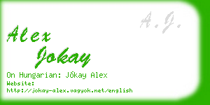 alex jokay business card